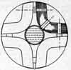 Cross section of
                      axially laminated (ALA) rotor for synchronous
                      reluctance motor : Cruickshank and Anderson